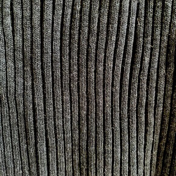 Kenar Womens Top Black Ribbed Large Sleeveless Scoop Neck Knit Silk Blend Tank - Picture 6 of 7